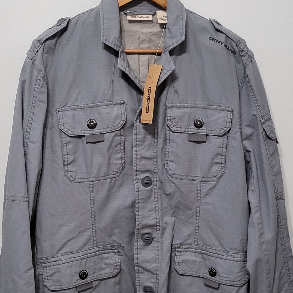 DKNY Gray Jean jacket M